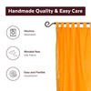 Indian Selections Mustard Tab Top Sheer Sari Curtain/Drape/Panel - 60W