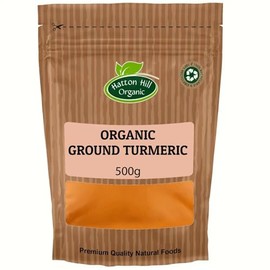 Organic Ground Turmeric 500g by Hatton Hill Organic | Rich, Earthy Flavour & Vibrant Colour | Perfect for Curries & Cooking