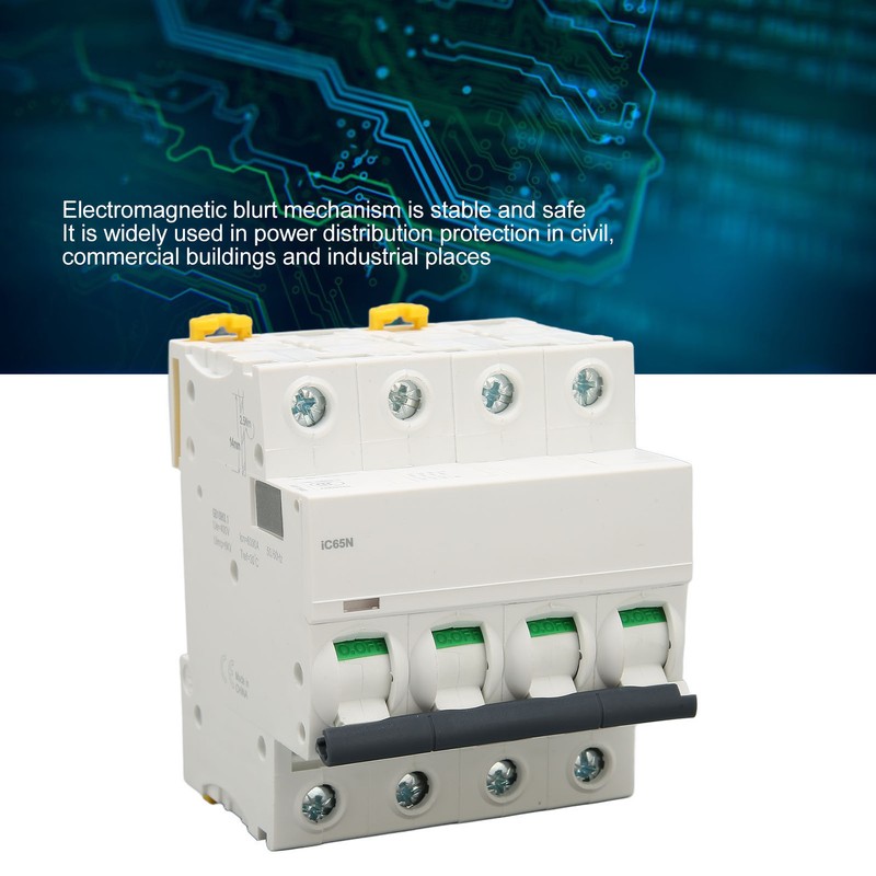 Miniature Circuit Breaker PA66 Flame Retardant Housing 4P Automatic Circuit