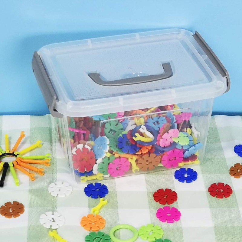 Waikhomes 3L Plastic Storage Containers Set of 6, Latching Storage