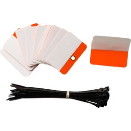 Brady 101996 2" Height x 3" Width, 2 inches Polyester, Orange Self-Laminating Blank Tags (25 Tags)
