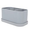 Silicone Toothbrush Toothpaste Holder Multipurpose 5 Slots Drainage Holes Bathroom