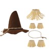 COLLECT PRESENT Classic Scarecrow Hat with Straw Kit for Adults