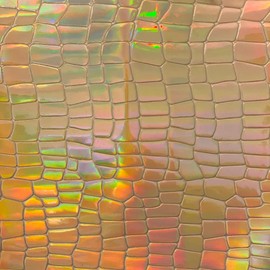 Fashion Fabrics LLC Gold Iridescent Faux Crocodile Vinyl Upholstery Crafting Fabric - Sold by The Yard - 56"