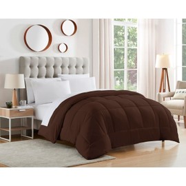 Dorm Room Essentials College Bedding Comforter 1 Piece Twin/Twin XL Size Solid Color Duvet Insert for College Students Boys and Girls, Twin/Twin XL, Chocolate Brown
