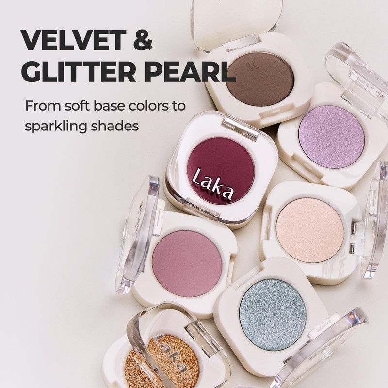Laka Mono Single Eyeshadow, 1.6g/0.05oz, High Pigment Eye Shadow, Easy