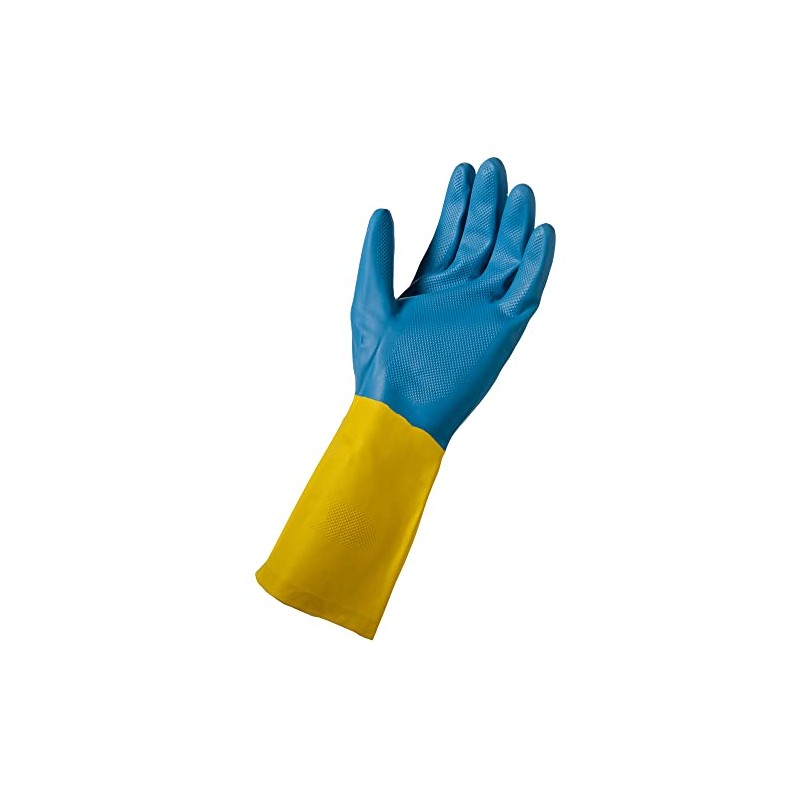 Soft Scrub Neoprene Coated, Reusable Latex Household Glove Large