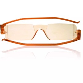 Nannini Compact 1 Computer Reader in Orange Reading Glasses - +1.0, Orange