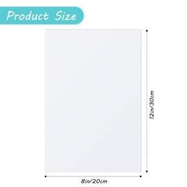8 Pieces Sublimation Aluminum Photo Sign Metal Blank Photo Board Sublimation Picture Panel Wall Art Aluminum Plate for Wedding DIY Printing Bedroom Living Room, White(12 x 8 Inch)