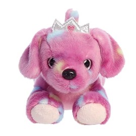 Aurora® Vibrant Bright Fancies™ Princess Tutti Puppy™ Stuffed Animal - Eye-Catching Fun - Delightful Cuddles - Purple 7 Inches
