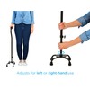 NOVA Designer Quad Cane, Lightweight Four Legged Cane with Soft
