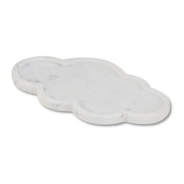 Cruiser’s Caché | 11” Natural Marble Tray | White Calacatta Marble Tray for Vanity, Kitchen, and Bathroom Counter