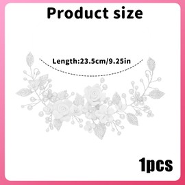 Menibeuty Haarschmuck Hochzeit,1pcs Silber Kristall Stirnband Kristall Haar Reben Blume Blatt Braut Haarchmuck Haarschmuk Braut Für Damen Und Mädchen Haaschmuck Hochzeit Brauts Silber