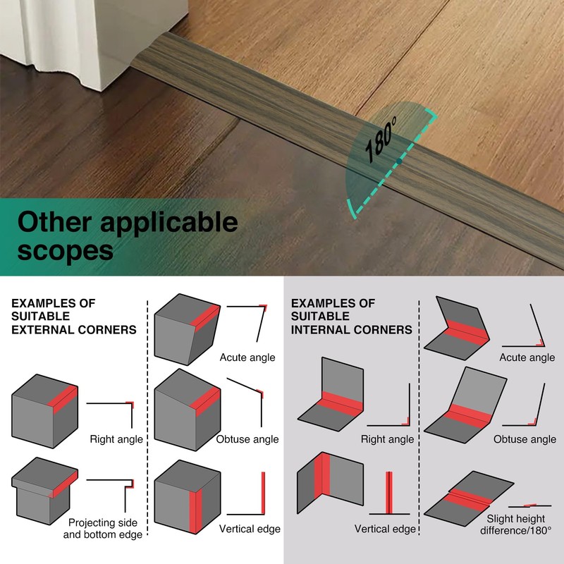 VLKAVIVA Flexible Wall Corner Protector, Peel and Stick Corner Trim