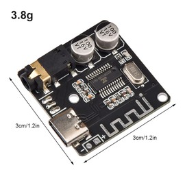 Heemol 2 Stück VHM-314 Bluetooth Receiver Board 3.7-5V 5.0 MP3 verlustfreie Decoder Board Wireless Stereo Music Module TPYE-C Schnittstelle