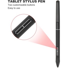 Slim Pen PW550S 9.5mm Diameter for Huion Inspiroy 2/Giano/Keydial/Dial 2, K12/K13/K16(2021)/K22/K24 Series, Kamvas Pro 13 (2.5K)/ Pro 16 (2.5K), Kamvas Pro 16 (4K) Series, Kamvas Pro 24 (4K)