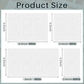 Tondiamo Wall Plate Insulation Gasket Without Adhesive Foam Outlet Insulators and Draft Sealers Insulating Weather Proof Pads Wall Insulation Outlet Gasket for Electrical Switch Cover(74Pcs)