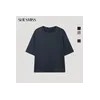 쉬즈미스 사틴 텍스처드 라운드넥 블라우스_SWWBLP22070 Satin Textured Round Neck Blouse_SWWBLP22070