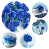 Kesoto 50pcs Royal Blue Roses Artificial Flowers Bulk, 1.6" Small
