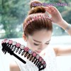 LUOLIPEYA Wave Rhinestone Teeth Comb Headbands for Women, Flower Crystal