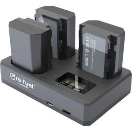 Digipower - Sony NP-FZ100 Triple Battery Charger with Individual Charging Dis...