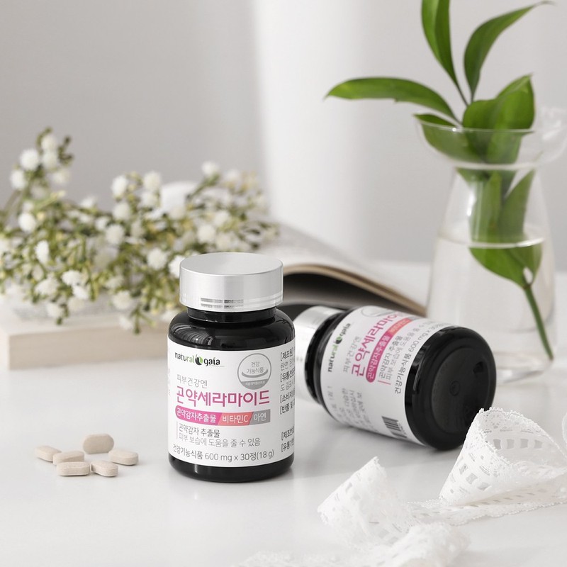 For skin health, 2 bottles of Konjac Ceramide, 30 tablets,