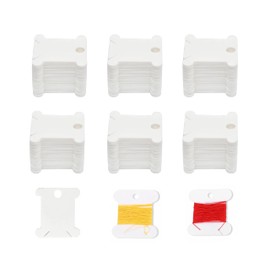 Umshlem 144pcs Embroidery Floss Bobbins Embroidery Floss Organizer Plastic Floss Bobbins for Cross Stitch Embroidery Thread Cards for Sewing Craft and DIY Work, White