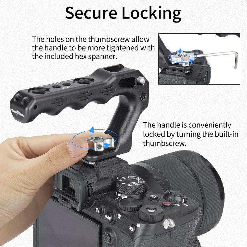 Nitze Cold Shoe Top Handle, Mini Handle Grip with Cold