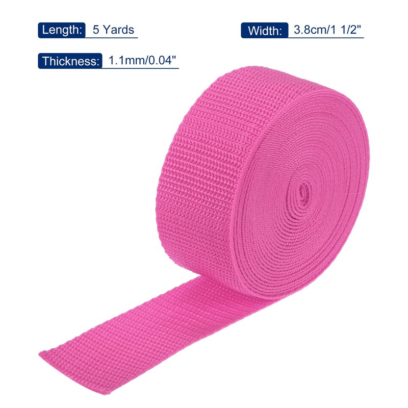 MECCANIXITY Lightweight Polypropylene Webbing Strap 1 1/2" 5 Yard Backpack