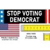 Stop Voting Democrat Bumper Sticker Stop Voting Democrat Sticker Made