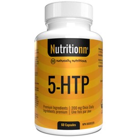 5-HTP by Nutritionn - Promotes Healthy Mood Balance - 200 mg Serving, 100 mg Capsules - Premium Natural Supplement