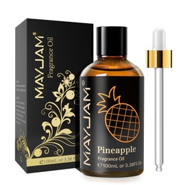 MAYJAM 100ML/3.38FL.OZ Pineapple Fragrance Oils with Glass Dropper, Essential Oils for Diffusers for Home, Long Lasting Scented Oils for Diffusers Soap Candle Making