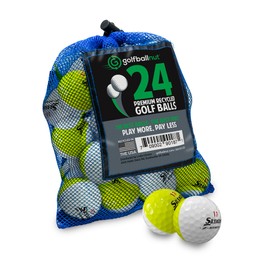 GolfBall Nut Used and Certified Recycled for Srixon Z Star XV Divide Mint 5A Quality Yellow 24 Golf Balls Mesh Bag Included