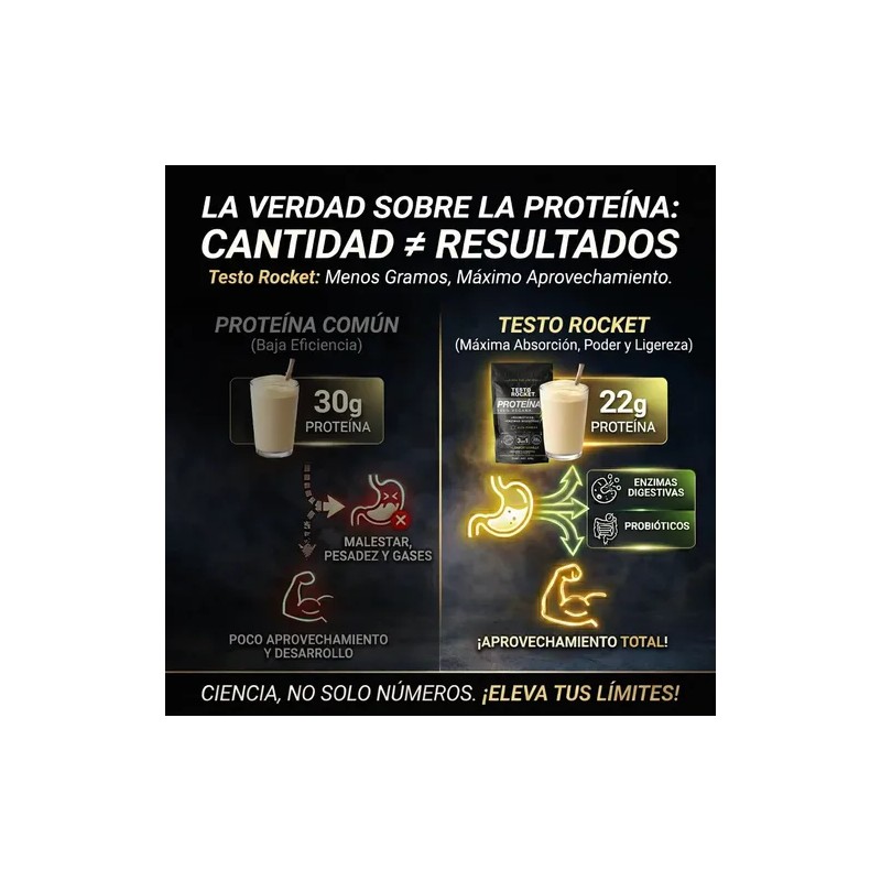Proteina Vegana 3en1 Testo Rocket Sabor Vainilla