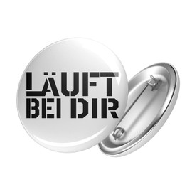 Huuraa Button "Läuft bei dir Jugendwort Gift Badge Size 25 mm Läuft bei dir Gift Idea