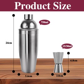750 ml Cocktail Shaker Stainless Steel