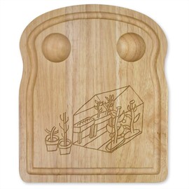 'Garden Greenhouse' Wooden Breakfast Board (WB00024887)