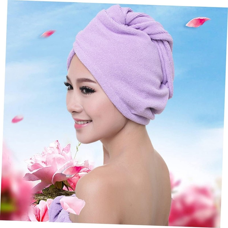 Toalla de Microfibras Púrpura para Cabello, Ultra Ligera y Cómoda,