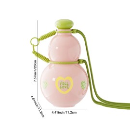 UFORU US Stock Children Fancy Cute Custom Water Bottles Drinking Bottle Plastic Kid Sports Water Bottle for Kids Schoolcolor: Pink, capacity: 11.2*11.2*20cm