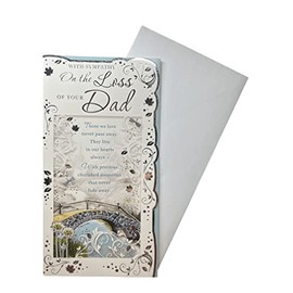 Sensations / Xpress Yourself Express Yourself Sympathy Card - With Sympathy on the Loss of Your Dad - Includes Envelope, 23x12 cm