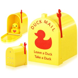 Otoolling 1 Pcs 3D Printed Magnetic Cruising Ducks Mailbox Wall Mounted Mini Box for Cruise Door Refrigerator Travel Gift Take One Leave One Hiding Game (Yellow)