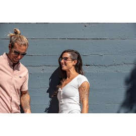 Suncloud Step Out Polarized Sunglasses – 100% UV Protection – Comfortable Fit, Trendy Design – for Men & Women – Matte Ice Tortoise/Silver + Polarized Purple Mirror Lenses