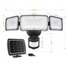 GLORIOUS-LITE Solar Security Lights 2400mAh LED Motion Sensor Light Outdoor,