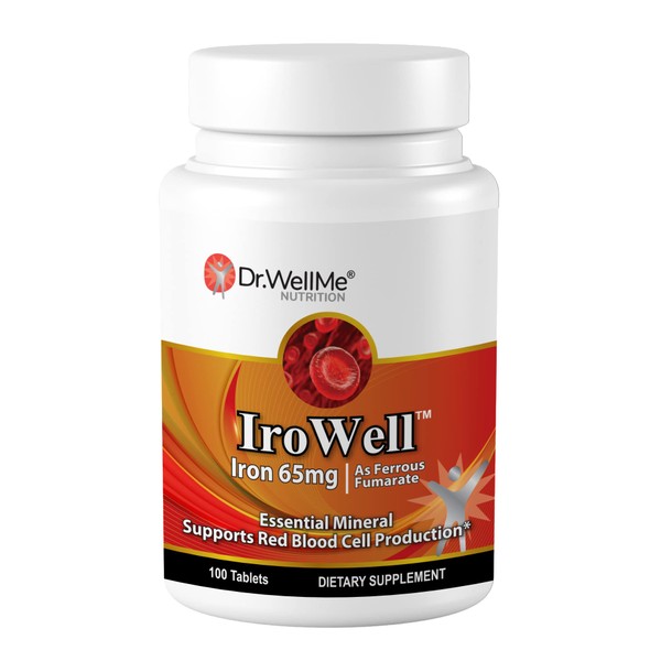 DR WELLME NUTRITION Irowell Iron Tablets 65mg – 100 Tablets