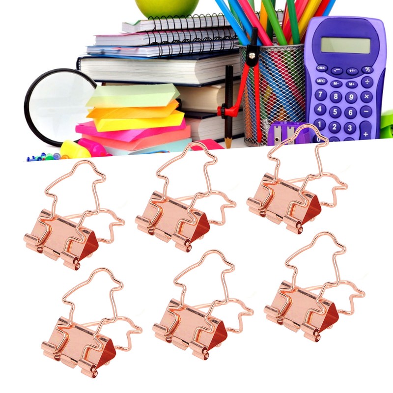 100Pcs Binder Clips Hollow Penguin Shape Sturdy Metal Small Binder