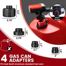 PUMPTOR Fuel Transfer Pump - Electric Gas Pump For Gas Can With Hand Nozzle - Battery Operated or USB Charging