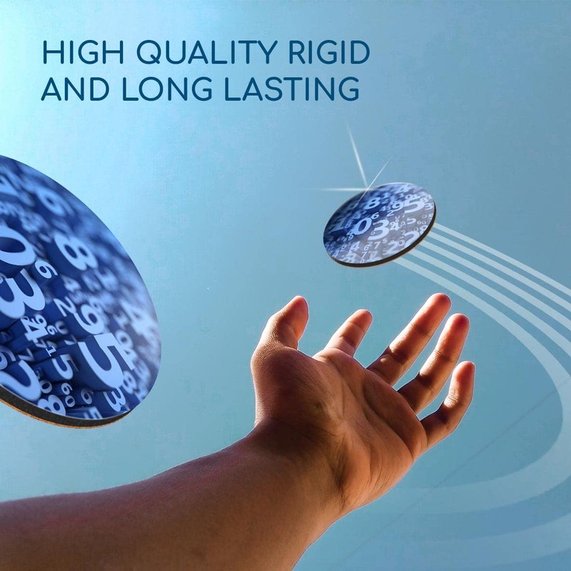 1 x Round Coaster - Blue Number Art Maths Physics