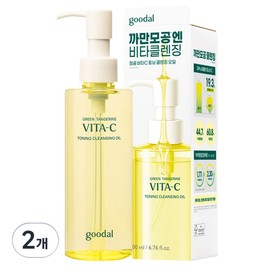 Goodal Green Tangerine Vita C Toning Cleansing Oil, 2 pieces, 200ml / 구달 청귤 비타C 토닝 클렌징 오일, 2개, 200ml