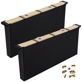 2 PCS Beehive Feeders, Beehive Frame Feeders with Mesh Tube Ladders, Deep Frame Water Feeder for Beekeeping Bee Feeding Tools