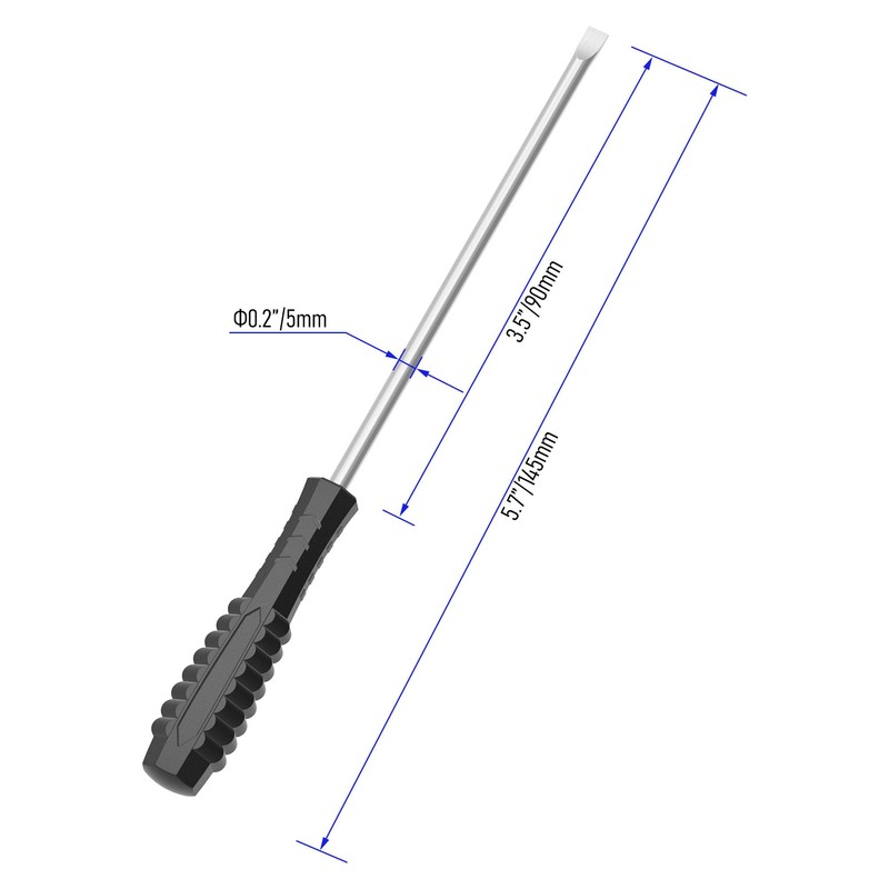 FOCMKEAS 10PCS Mini Slotted Screwdriver, 5mm Flat Head for Watch